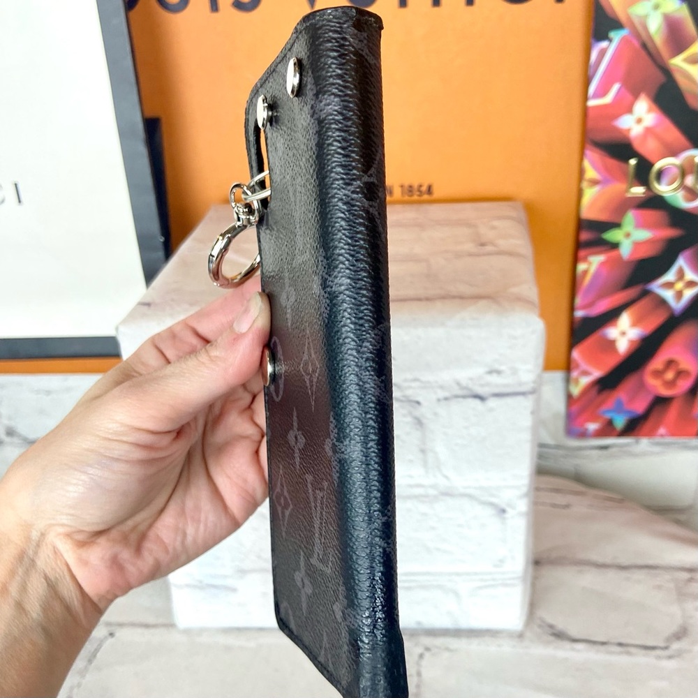 Louis Vuitton graphite monogram phone case converted to Key Cles card wallet - Picture 10 of 16